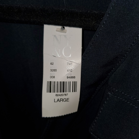 NY&CO - Chic Zip Front Navy Jumpsuit - Size L - Picture 3 of 5